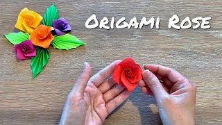 How to Make an Origami Rose / Simple Paper Rose