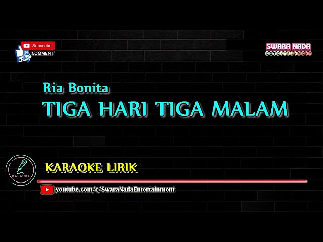 Tiga Hari Tiga Malam - Karaoke Lirik | Ria Bonita class=