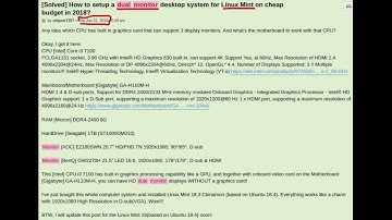 How to setup Dual Monitors in Linux Mint 2018 HD resolution without graphics card