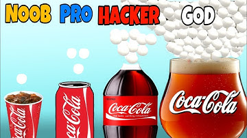 NOOB vs PRO vs HACKER vs GOD | in Coca Cola and Mentos