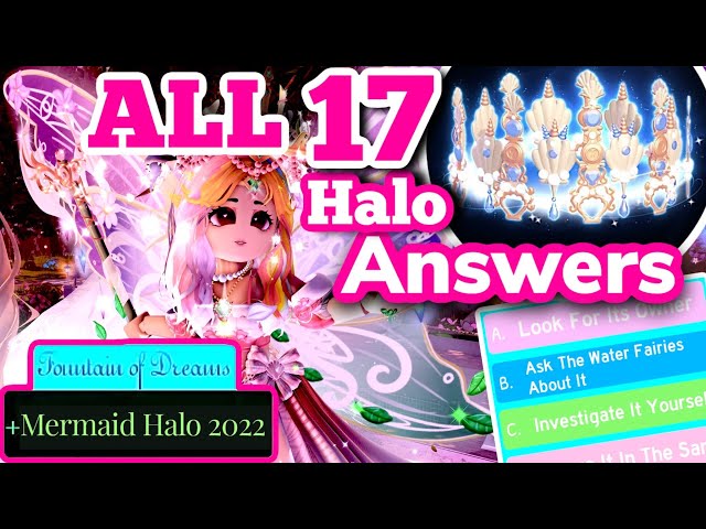 ANSWERS* How to WIN the New Halo! 🎃 Royale High Halloween Halo Fountain  Story Halloween Update 2022 