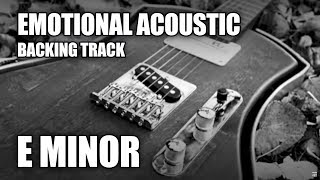 Emotional Acoustic Rock Guitar Backing Track In E Minor chords