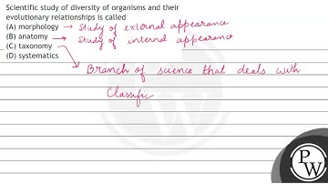 Scientific study of diversity of organisms and their evolutionary relationships is called (A) mo...