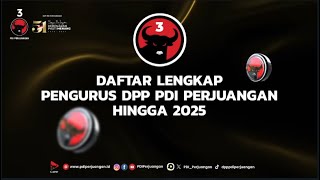 Daftar Lengkap Pengurus DPP PDI Perjuangan Hingga 2025