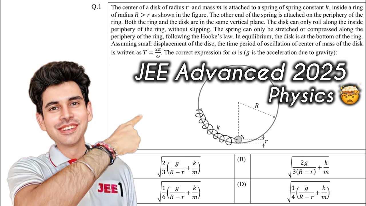 JEE Advanced 2025 Physics Oral Solution- Q1 | Tough Questions but ...
