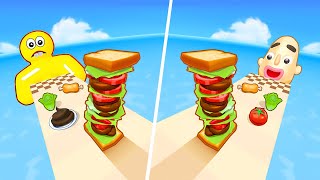 Sandwich Runner | Tall Man Run - All Level Gameplay Android,iOS - NEW MEGA GAME LEVELS UPDATE