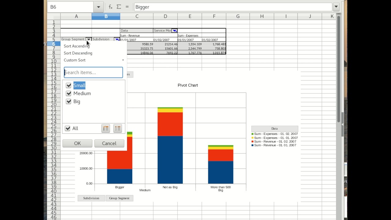 Libreoffice Pivot Table Chart