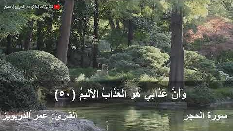 القارئ عمر ابن أحمد الدريويز سورة (الحجر) كاملة