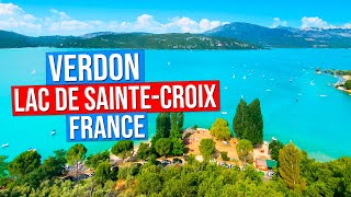 VERDON GORGE - LAKE of SAINTE CROIX - FRANCE (Sainte-Croix-du-Verdon, Provence, 4K)