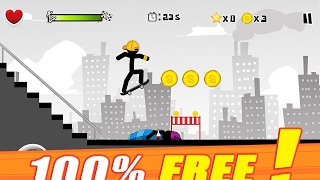 Stickman Skate : 360 Epic City / Android Gameplay HD screenshot 2