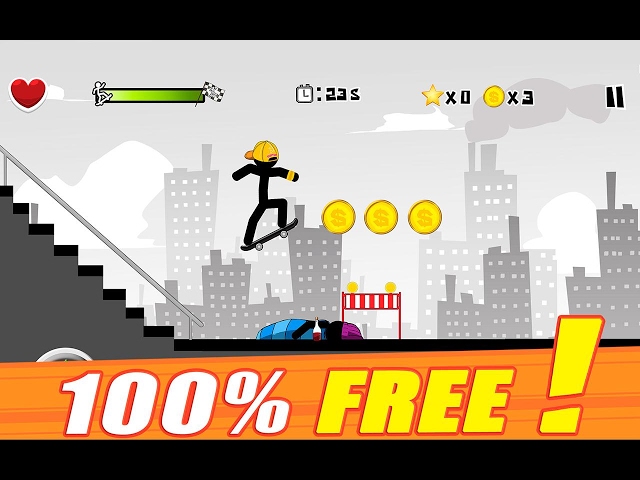 Stickman Skate 360 Epic City - Jogo Gratuito Online