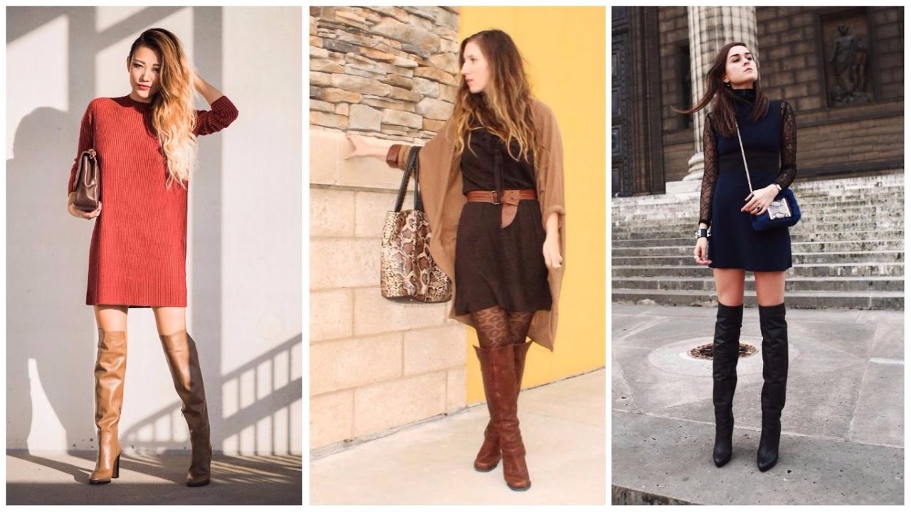 vestidos con botas largas 2017 vestidos con botas largas 2017