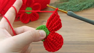 Wow💯🍂You will love this flower very much crochet flower motif explanation #crochet
