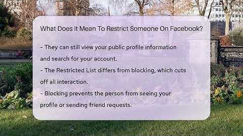 What Does It Mean To Restrict Someone On Facebook? - Everyday-Networking