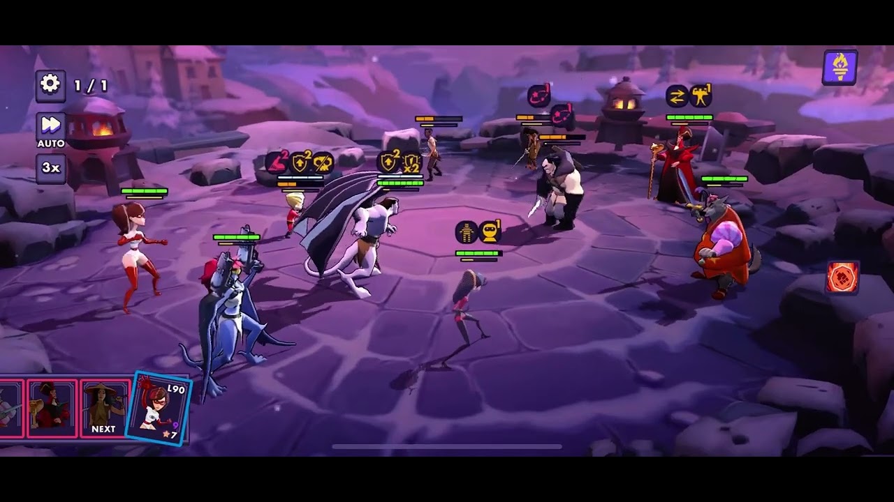 Getting 3 stars on Inferno Campaign Level 1O Disney Sorcerer’s Arena