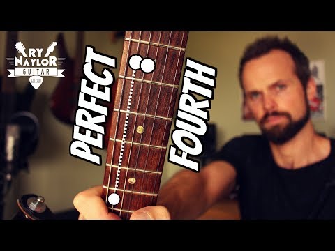 perfect 4th guitar interval - learn the shapes on the fretbotard