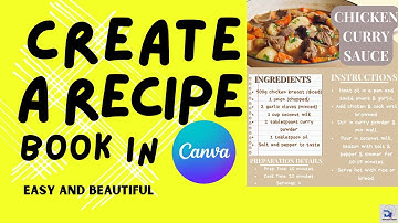 How to Design a Beautiful Recipe Book FROM SCRATCH in Canva (Step-by-Step Tutorial)
