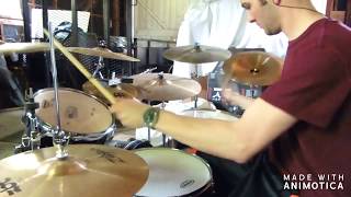 Practicing drums for my cover arrangement of Citizen Erased (old video)