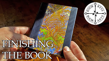 Making A Handmade Book - Part 5 - Finishing the Book - Marbled Paper & Casing In