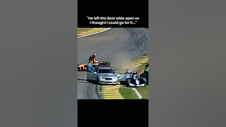 When the driver tried to overtake the safety car in a Formula 1 race
