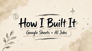 How I Built an AI Job Search Assistant (Next.js & Google Sheets)