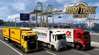 LADEN IN DE CONTAINERHAVEN + NIEUWE UPDATE!? - Euro Truck Simulator 2 MP {G29} screenshot 4