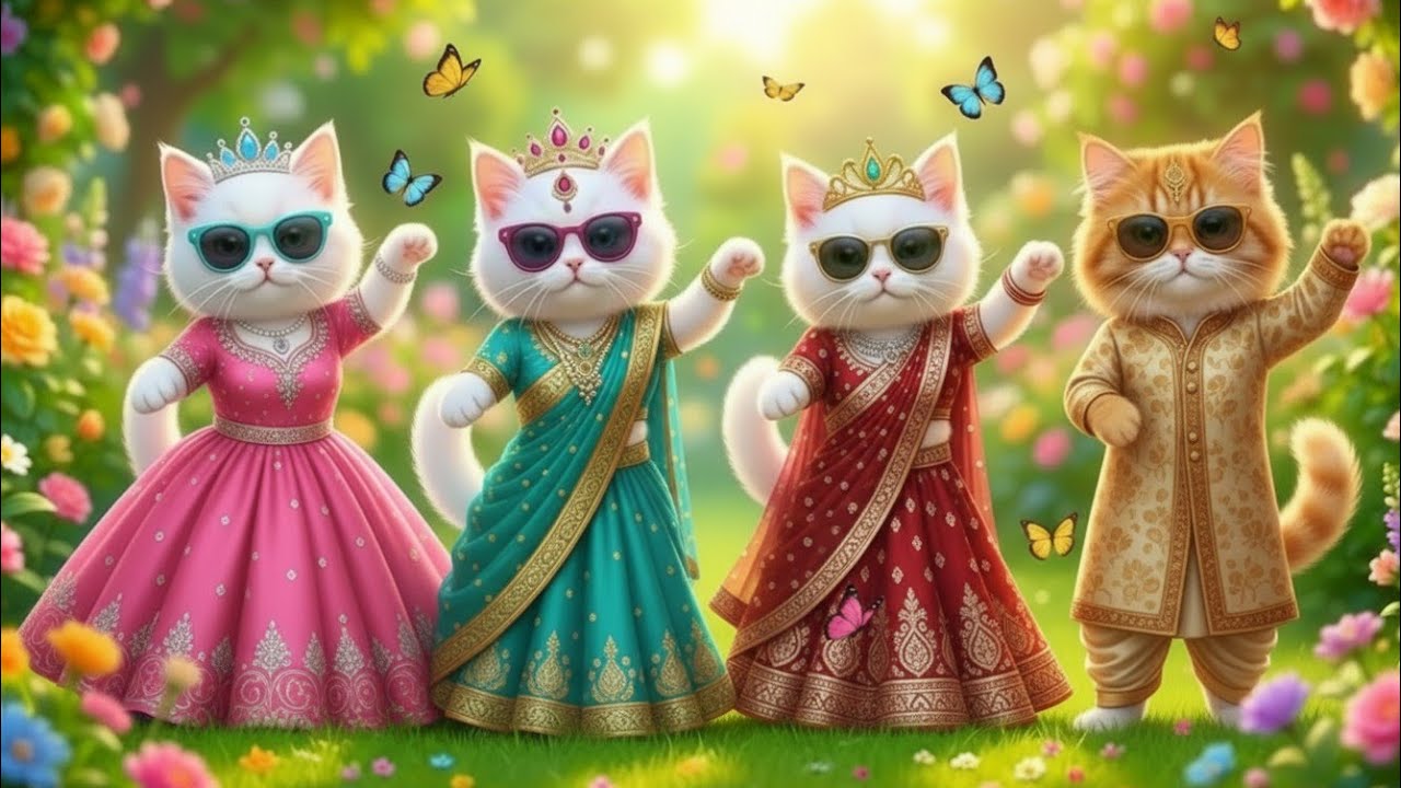 बिल्ली डांस | Cutest Cat Dance Video बिल्ली डांस को देखो🤣✨ 