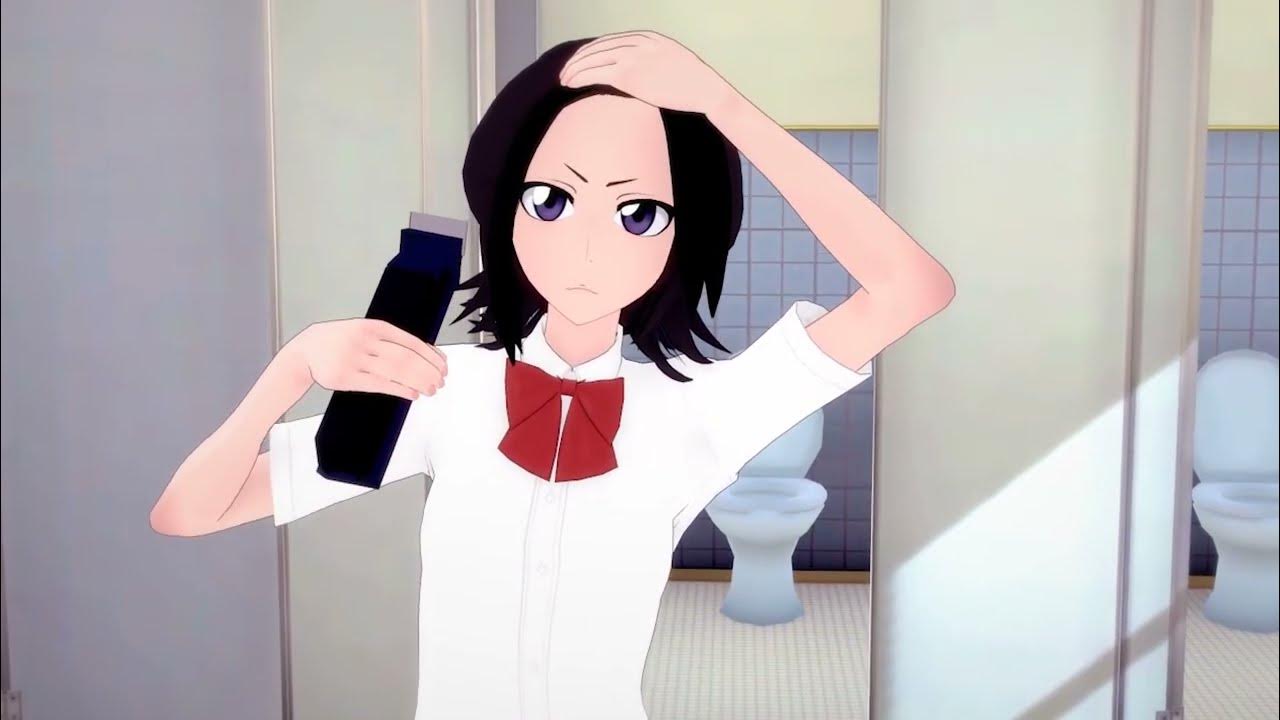 Rukia Shaves her Head in the Bathroom - Dubbed animation - Rukia Shaves her Head in the Bathroom - Dubbed animation
