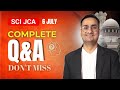 Q & A Class I 6th July I SCI (JCA) I By hemant sir I HeMantra