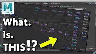 What are nodes and connections in Maya?