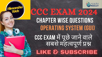 CCC Chapter 2 Part-1 || Operating System (GUI) || CCC EXAM 2024 चैप्टर आधारित प्रश्न I #cccexam2024