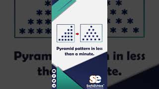 Pyramid pattern | Learn to code pyramid pattern in less than a minute #shorts #patternshorts