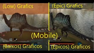 PATH OF TITANS mobile (Low Grafics) vs (Epic Grafics)