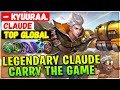 Legendary claude carry the game  top global claude   kyuuraa  mobile legends emblem and build