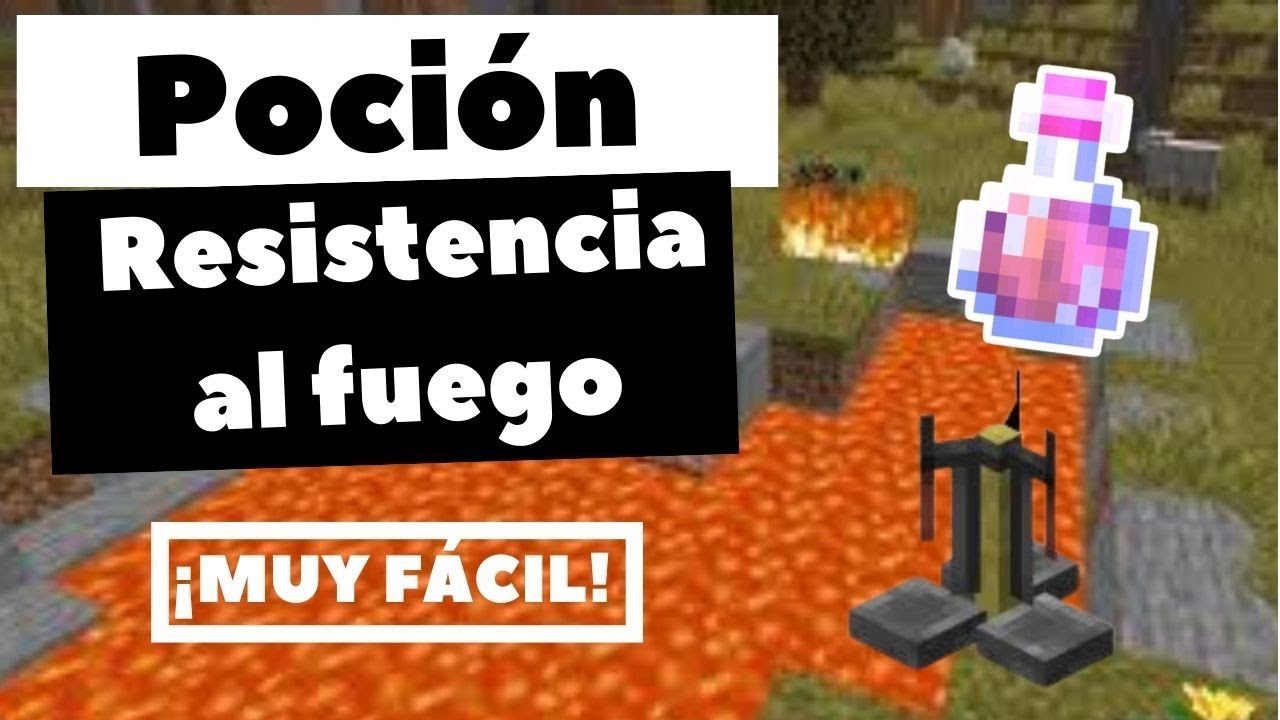 CÓMO HACER UNA POCIÓN DE RESITENCIA AL FUEGO EN MINECRAFT - YouTube