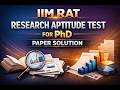 IIM RAT PhD Paper Solution Core Idea Discussion | Research Aptitude Strategy #IIMRAT #PhDEntrance