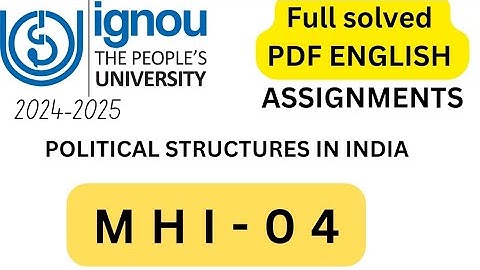 MHI-04 IGNOU SOLVED ASSIGNMENT ENGLISH 2024-25