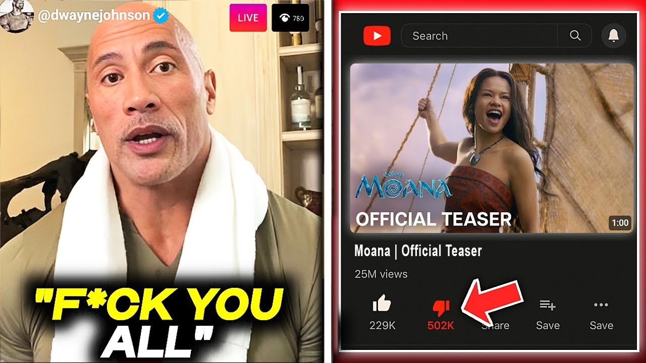 Dwayne Johnson GOES OFF After New Moana Teaser Got More Than 500K ...