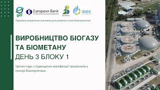 День 3 Блоку 1 «Виробництво біогазу та біометану»