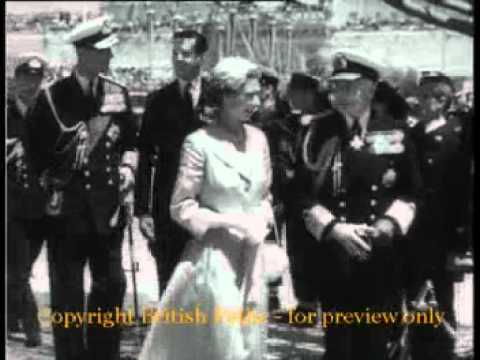 Queen in Malta - British Pathe (1954)