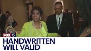 Jury finds Aretha Franklin's handwritten will valid