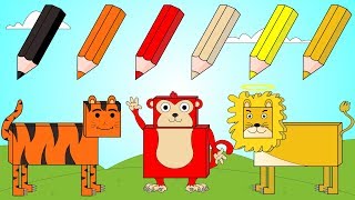 Animals and Colors Song | Learn Colors With Wild Animals