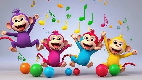 Five Little Monkeys Jump and Count | Monkey Counting Song for Kids | Learn Numbers with Fun