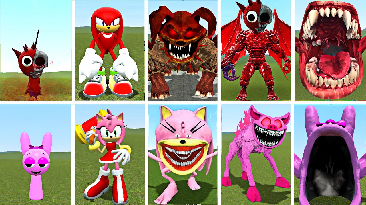 NEW EVOLITON! KNUCKLES vs AMY ROSE | SPRUNKI RADDY HORROR vs SPRUNKI ...