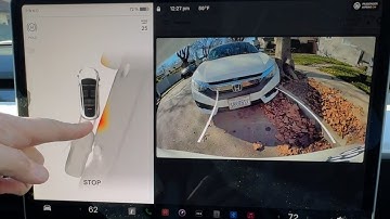 Tesla Top Down Camera View!  PARALLEL PARKING with Tesla Vision Park Assist!