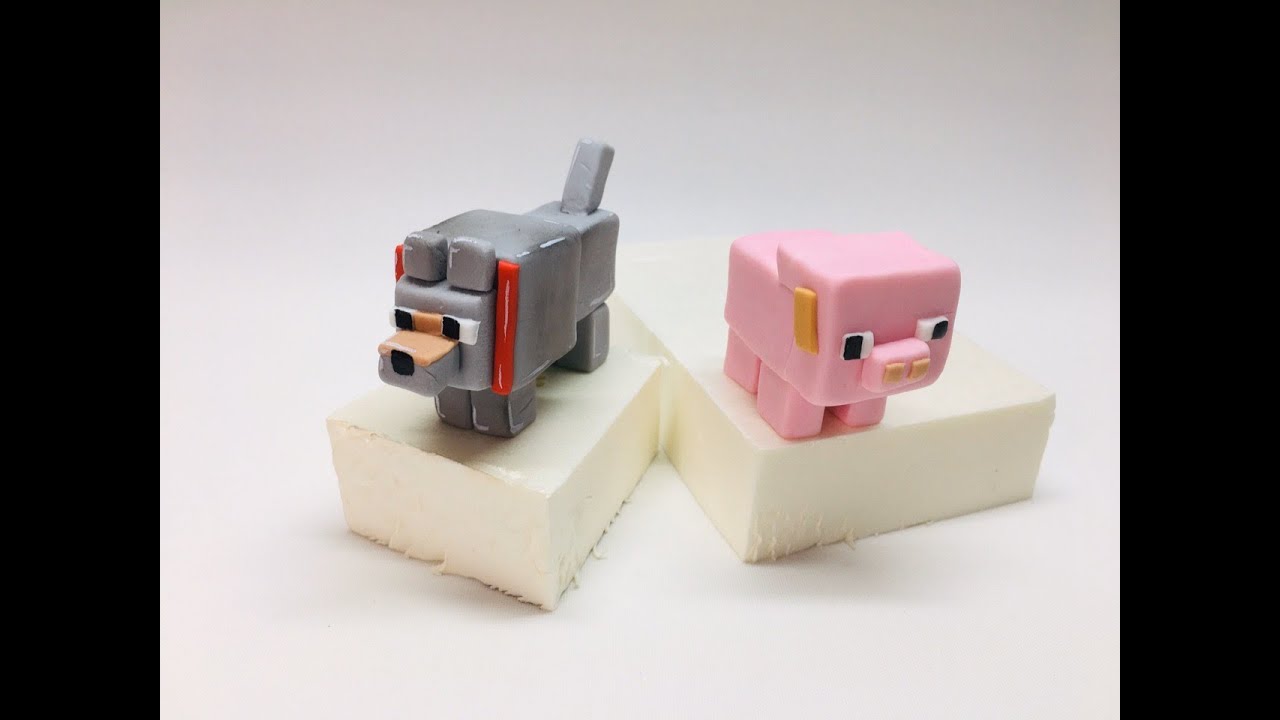 Собака и свинья из игры Майнкрафт_Dog and pig from the game Maincraft_Cão e Porco do Jogo Minecraft