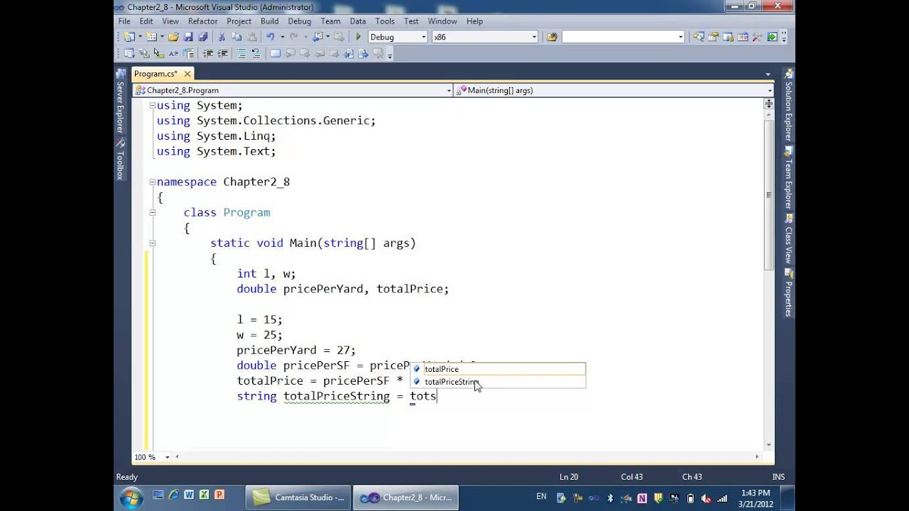 Variables and Simple Calculations C# - YouTube