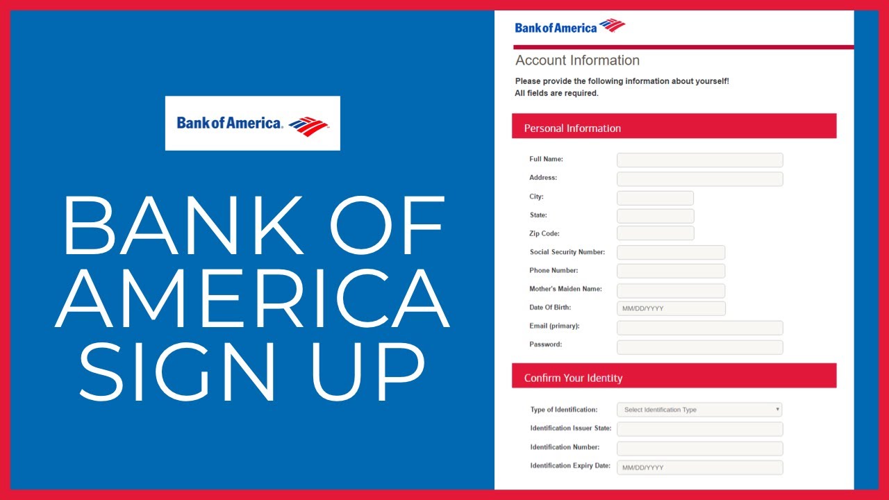 How to Open Bank of America Account Online? - bankofamerica.com