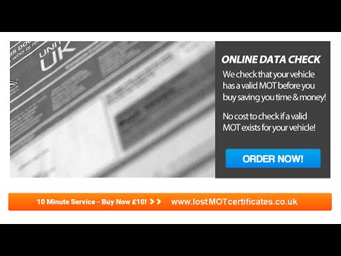 Lost MOT Certificate UK - Replacement MOT Certificates in 10 Minutes Video