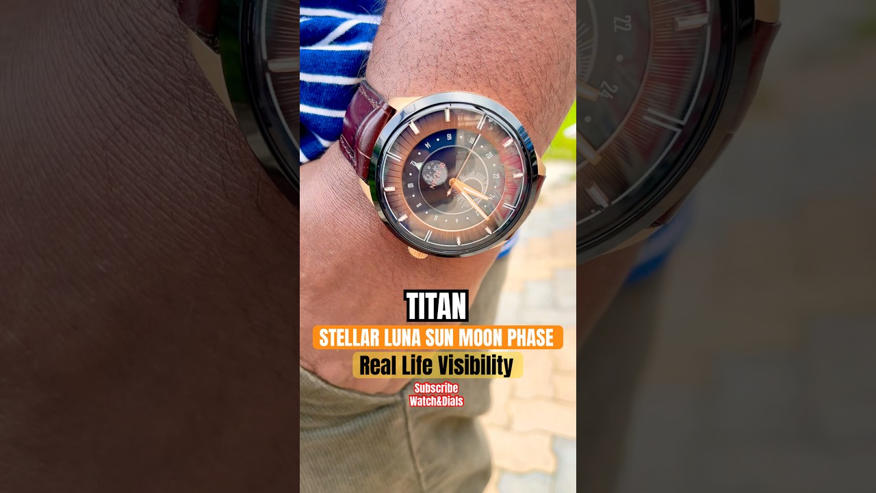TITAN MEN STELLAR LUNA SUN MOON PHASE ANALOGUE WATCH - 10028KL02